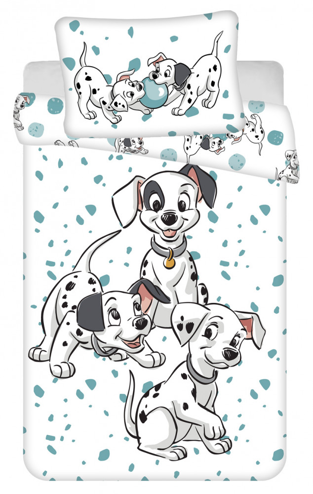 101 Dalmatiërs dekbedovertrek Pups 100 x 135 cm Katoen - Wit - 100 x 135 cm - Katoen