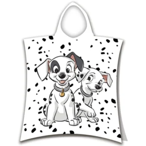 101 Dalmatiërs poncho - Zwart/Wit - 50 x 115 cm - 100% katoen