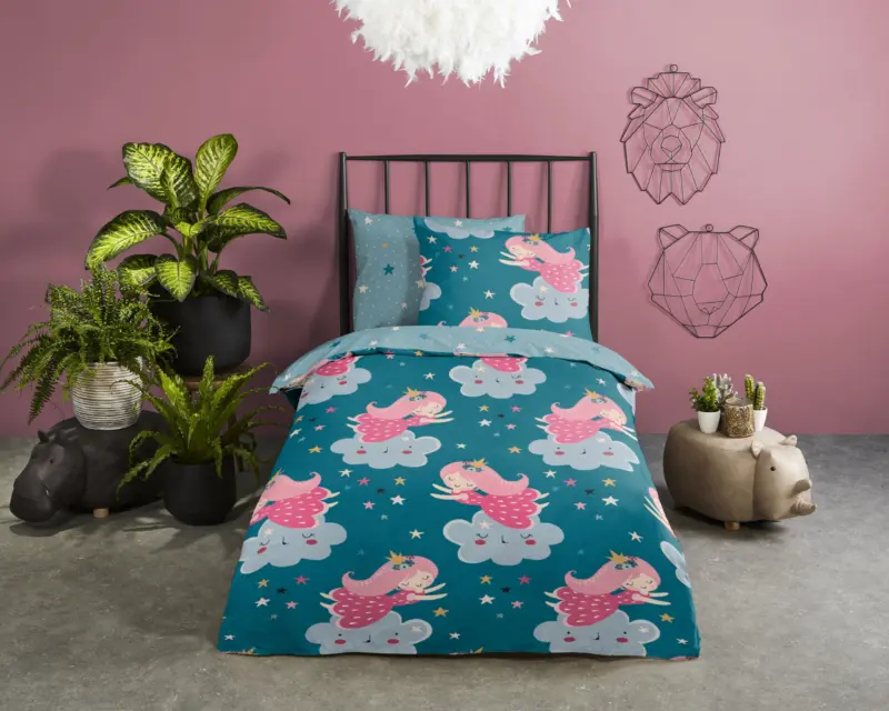 Princes overtrek van Good Morning, 120 x 150 cm, kussensloop 60 x 70 cm