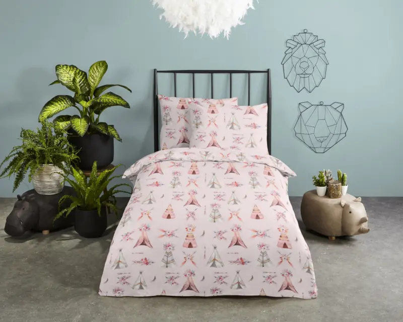 Tipi-tenten / boho overtrek van Good Morning, 120 x 150 cm, kussensloop 60 x 70 cm