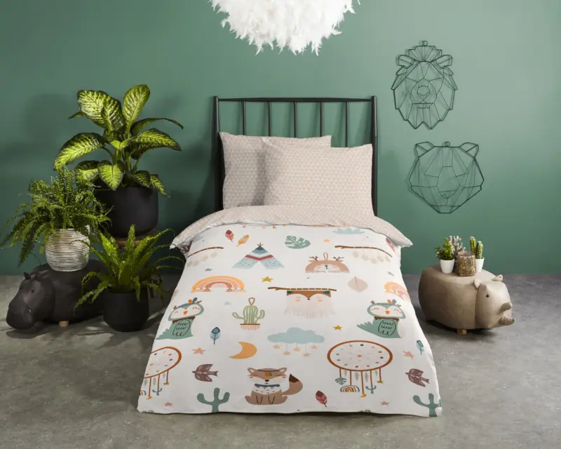 Tipi-tenten / boho overtrek van Good Morning, 120 x 150 cm, kussensloop 60 x 70 cm - kussensloop 60 x 70 cm