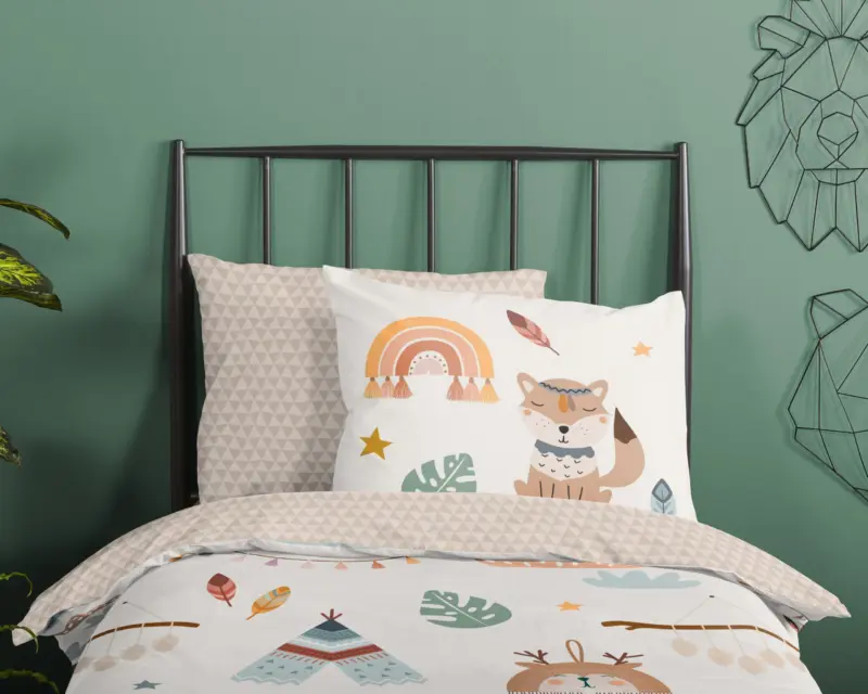 100% katoen dekbedset tipi-tenten / boho van Good Morning in 120 x 150 cm