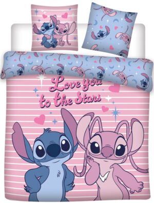 Angel and Stitch Love you to the stars Dekbedovertrek 240 x 220 cm - polykatoen