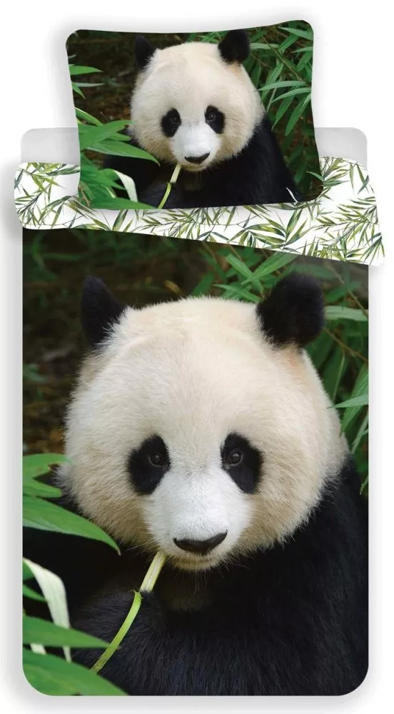 Animal Pictures dekbedovertrek Panda 140 x 200 cm 70 x 90 cm - Wit - 140 x 200 cm - 100% katoen