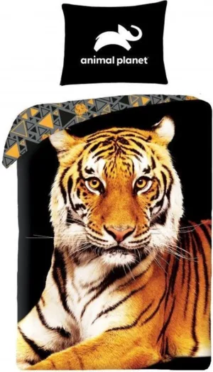 Animal Planet dekbedovertrek tijger 140 x 200 cm - Multicolor - 140 x 200 cm - 100% katoen