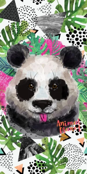 Animal Planet strandlaken Panda 70 X 140 Cm - Multicolor - 70 x 140 cm - 100% katoen