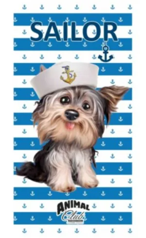 Animal Club strandlaken Sailor 70 x 140 cm - Multicolor - 70 x 140 cm - 100% katoen