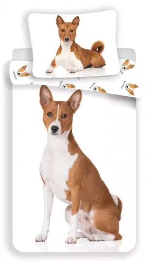 Animal Pictures dekbedovertrek Hond 140 x 200 cm 70 x 90 cm - Wit - 140 x 200 cm - 100% katoen
