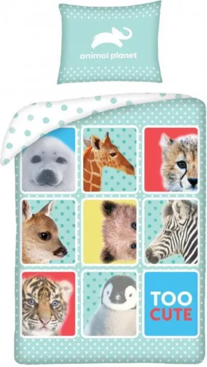 Animal Planet dekbedovertrek Too Cute 140 x 200 cm - Multicolor - 140 x 200 cm - 100% katoen