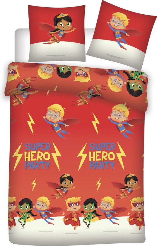 Arditex dekbedovertrek Hero 140 x 200 cm - Oranje - 140 x 200 cm - 100% katoen/flanel