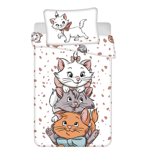 Disney AristoCats dekbedovertrek Friends - Wit - 100 x 135 cm - 100% katoen