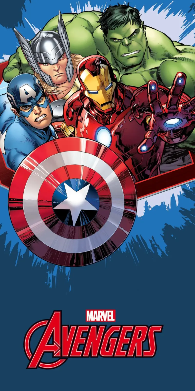 Marvel Avengers strandlaken - Multicolor - 70 x 140 cm - 100% katoen