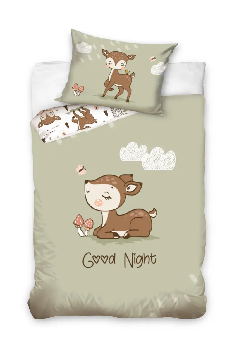 Carbotex dekbedovertrek Good night - Multicolor - 100 x 135 cm - 100% katoen