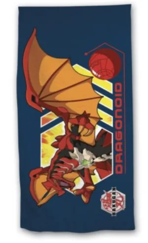 Bakugan strandlaken Dragonoio 70 x 140 cm - Blauw - 70 x 140 cm - 100% Polyester