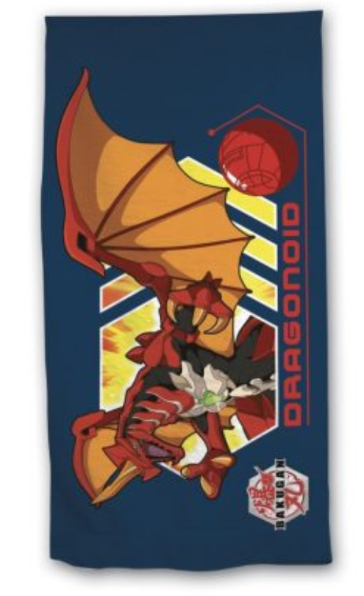 Bakugan strandlaken Dragonoio 70 x 140 cm - Blauw - 70 x 140 cm - 100% Polyester