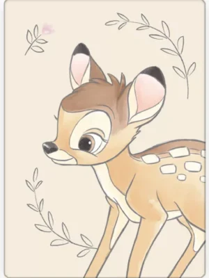 Disney Bambi plaid 100 x 140 cm - Beige - 100 x 140 cm - 100% Polyester
