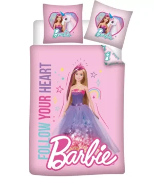 Barbie dekbedovertrek follow your heart 100 X 135 Cm katoe - Roze - 100 x 135 cm - Katoen