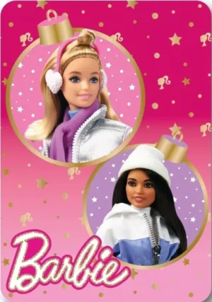 Barbie fleece deken 100 x 140 cm - Roze - 100 x 140 cm - 100% Polyester - foto 1