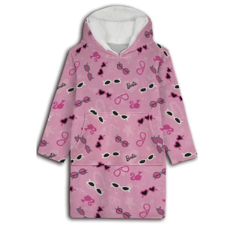 Barbie poncho roze maat 7 - Roze - 7 - 14 jaar - 100% Polyester