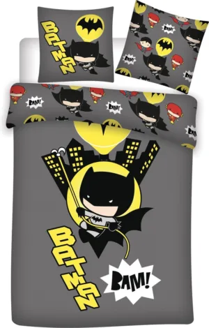Batman dekbedovertrek BAM! 140 x 200 cm - Zwart - 140 x 200 cm - 100% Polyester