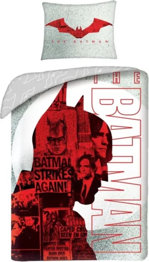 Batman dekbedovertrek Caped Crusader 140 x 200 cm - Zwart - 140 x 200 cm - 100% katoen