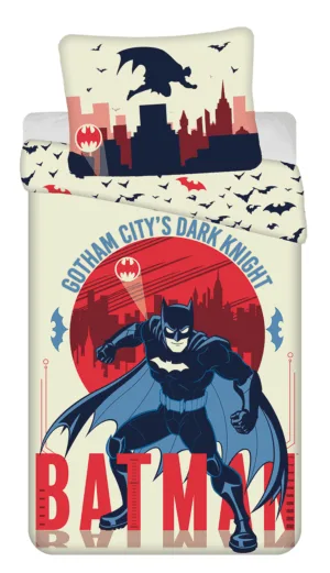 Batman dekbedovertrek Gotham 140 x 200 cm - Zwart - 140 x 200 cm - 100% katoen