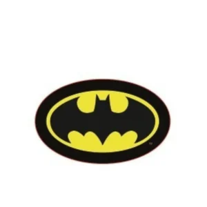Batman sierkussen logovorm 24 x 38 cm - Zwart/Geel - 100% Polyester