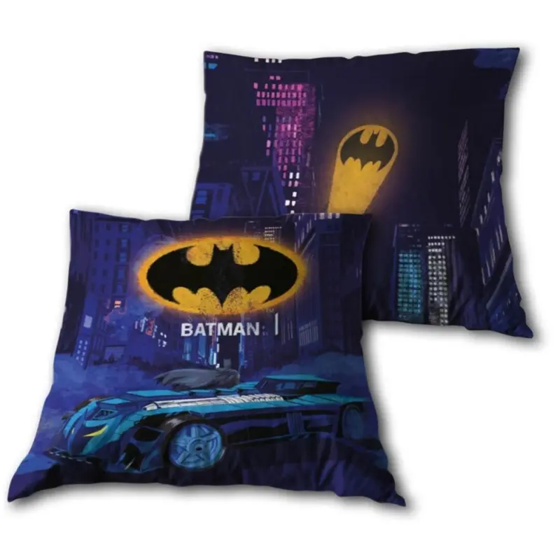 Batman sierkussen batmobiel 40x40 cm - Multicolor - 40 x 40 cm - 100% Velboa