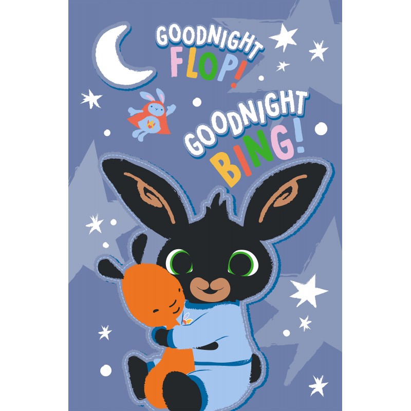 Bing plaid Goodnight Flop - Blauw - 100 x 150 cm - 100% Polyester
