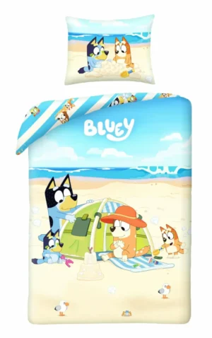 Bluey dekbedovertrek beach 140 x 200 cm - Multicolor - 140 x 200 cm - 100% katoen