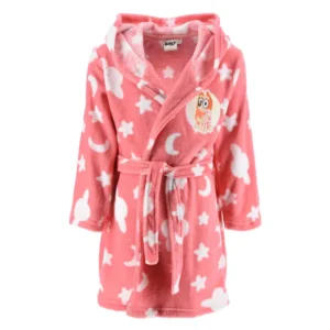 Bluey badjas - Roze - 3 jaar / 98 cm, 4 jaar / 104 cm, 5 jaar / 110 cm, 6 jaar / 116 cm - 100% Polyester