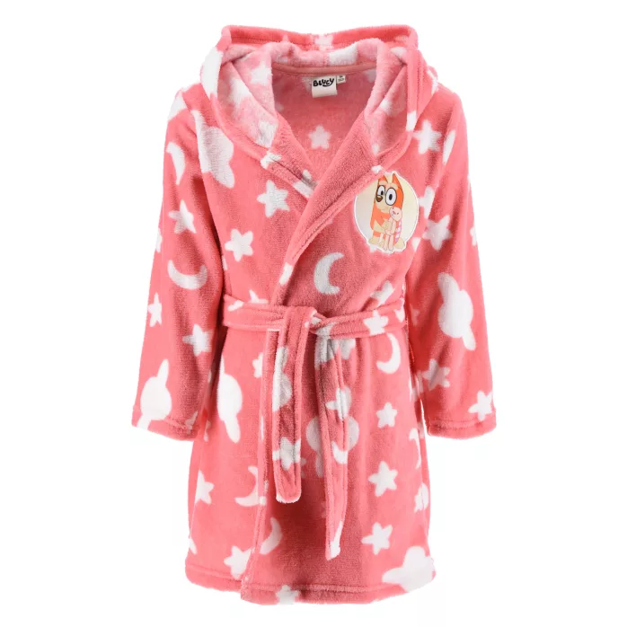 Bluey badjas - Roze - 3 jaar / 98 cm, 4 jaar / 104 cm, 5 jaar / 110 cm, 6 jaar / 116 cm - 100% Polyester