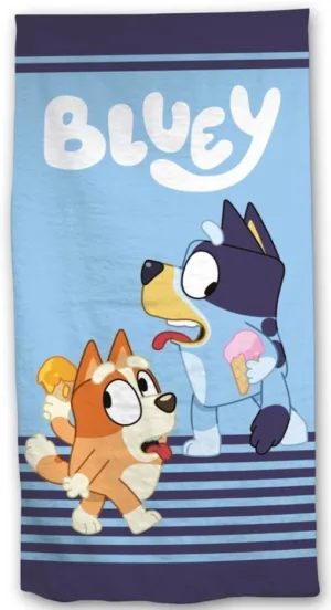 Bluey strandlaken 70 x 140 cm polyester - Blauw - 70 x 140 cm - 100% Polyester