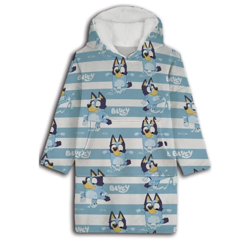 Bluey poncho strepen 7 - Multicolor - 7 - 14 jaar - 100% Polyester