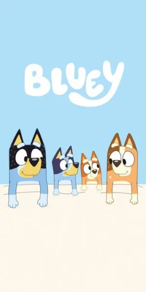 Bluey strandlaken 70 x 140 cm blauw - Blauw - 70 x 140 cm - 100% katoen
