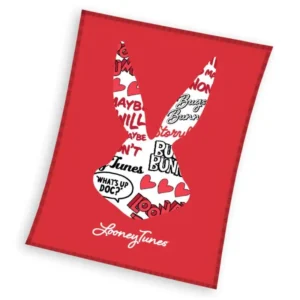 Looney Tunes plaid 150 x 200 cm rood - Multicolor - 150 x 200 cm - 100% Polyester