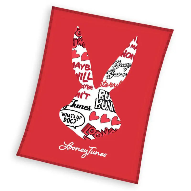 Looney Tunes plaid 150 x 200 cm rood - Multicolor - 150 x 200 cm - 100% Polyester