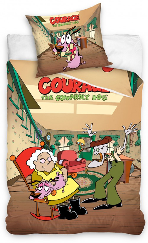 Cartoon Network dekbedovertrek courage the cowardly dog 140 x 200 c - Multicolor - 140 x 200 cm - 100% katoen