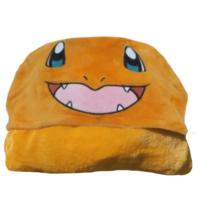 Charmander fleece - Pokemon plaid - Multicolor - 120 x 150 cm - 100% Polyester