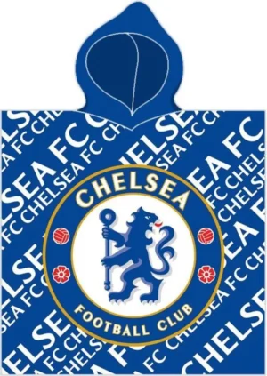 Chelsea poncho - Blauw - 60 x 120 cm - 100% katoen