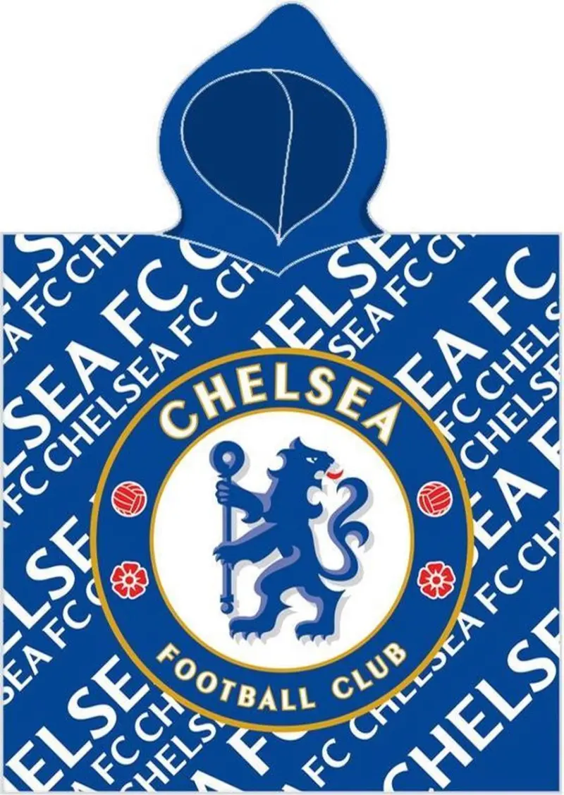 Chelsea poncho - Blauw - 60 x 120 cm - 100% katoen