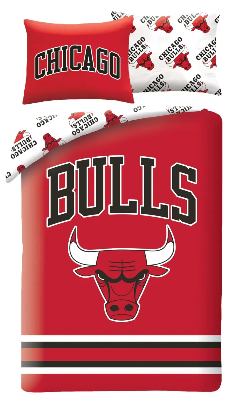 Chicago Bulls dekbedovertrek 140 x 200 cm - Multicolor - 140 x 200 cm - 100% Polyester