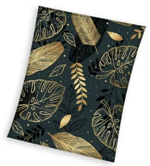 Sweet Home plaid blaadjes meerkleurig 150x200cm - Multicolor - 150 x 200 cm - 100% Polyester