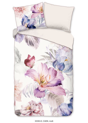 Descanso dekbedovertrek bloemen - Multicolor - 140 x 200/220 cm - 100% katoen/satijn