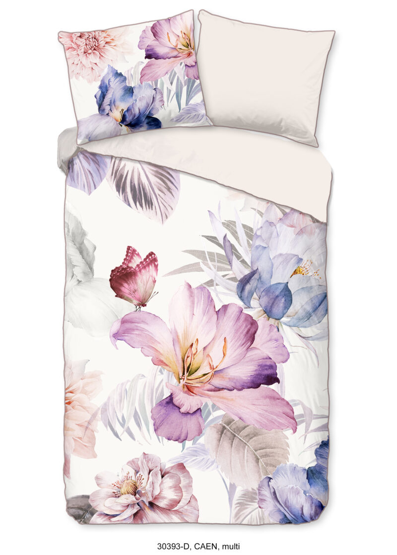 Descanso dekbedovertrek bloemen - Multicolor - 140 x 200/220 cm - 100% katoen/satijn