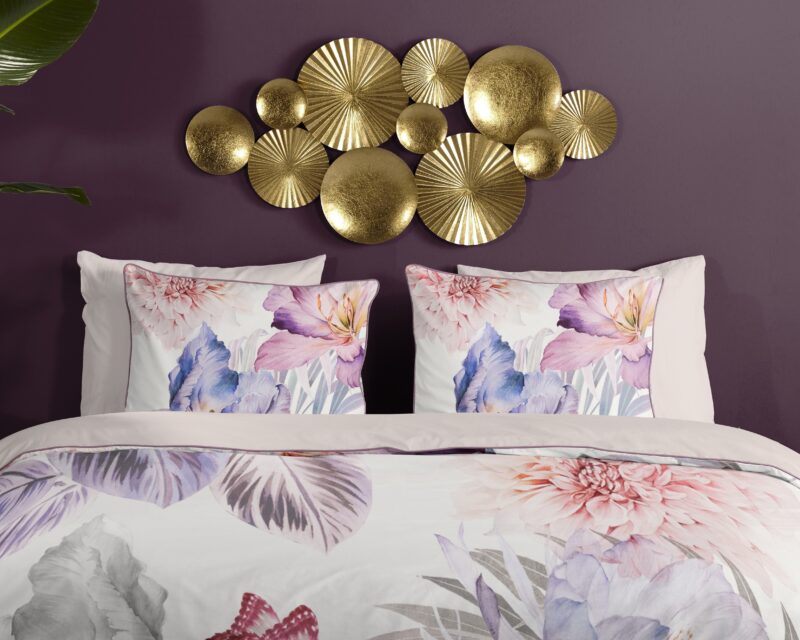 100% katoen/satijn dekbedset bloemen van Descanso in 200 x 200/220 cm - Multicolor