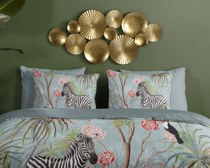 100% katoen/satijn dekbedset jungle van Descanso in 240 x 200/220 cm