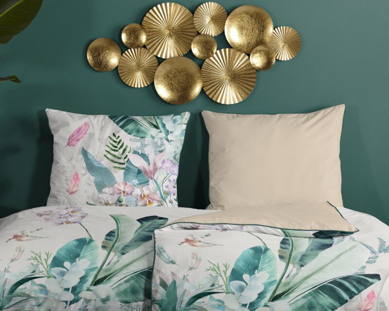 100% katoen/satijn dekbedset jungleprint van Descanso in 135 x 200 cm