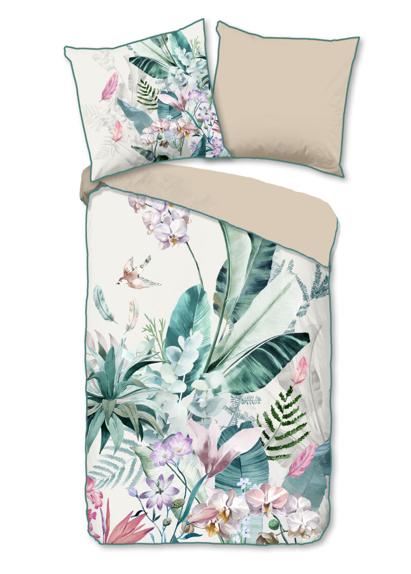 Descanso dekbedovertrek jungleprint - Multicolor - 135 x 200 cm - 100% katoen/satijn
