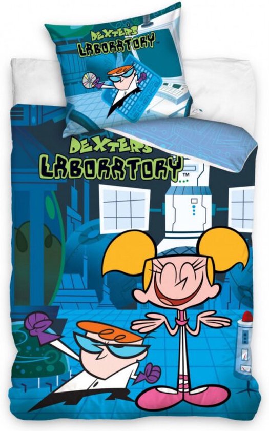Cartoon Network dekbedovertrek Dexter laboratorium - Paars - 140 x 200 cm - 100% katoen